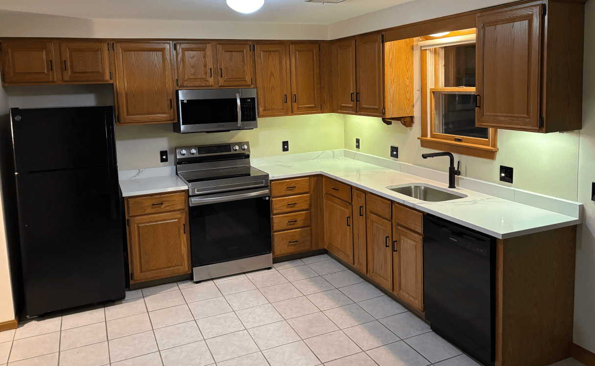 Kitchen cabinets after finish carpentry